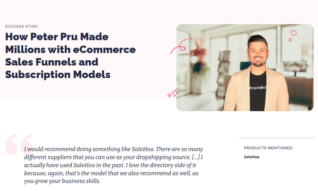 SaleHoo real user success story of Peter Pru - is salehoo legit