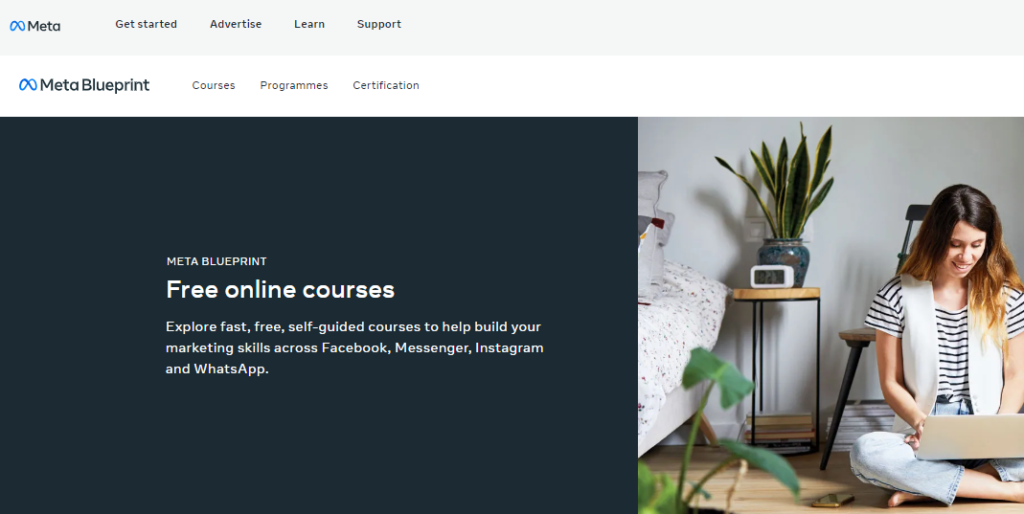 Facebook Blueprint’s Digital Marketing Associate Certification home page - best digital marketing courses