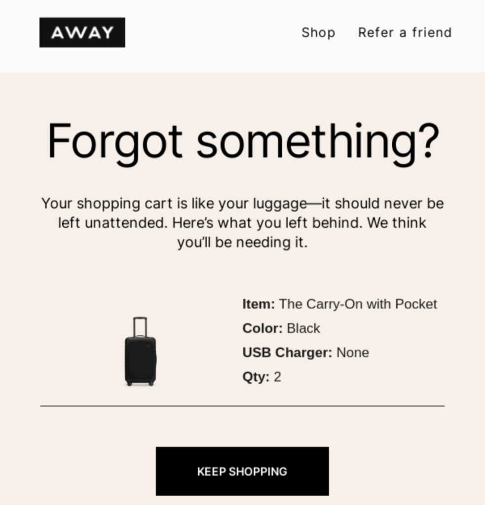 Example of a retargeting ad, possibly with a “Did You Forget Something?” message for an abandoned cart. - online marketing strategies for small business