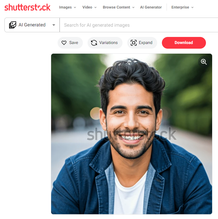 Example of a stock photo with a "Download" button - passive income online ideas