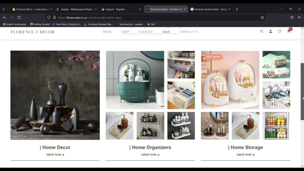 Example of a Shopify storefront showcasing product displays - best website builder for small business