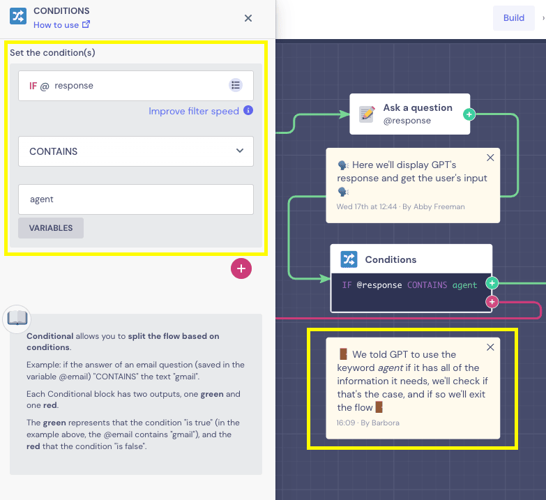 A screenshot of an interactive chatbot built using GPT models - ai development