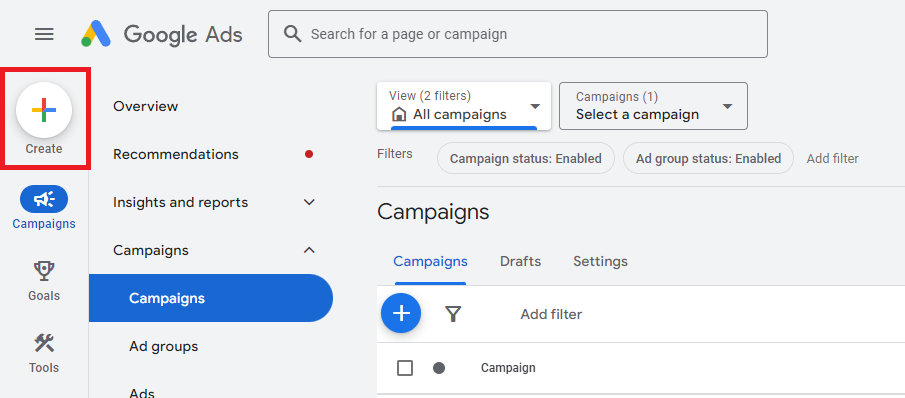 A screenshot of Google Ads’ campaign setup interface - pay per click campaign