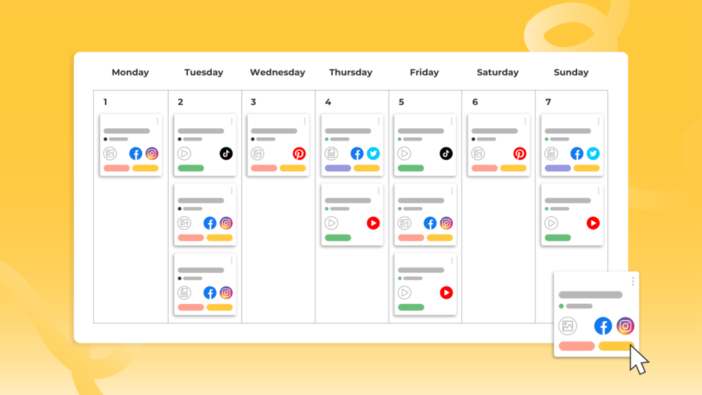 A social media content calendar or post analytics on a screen - part time work from home jobs