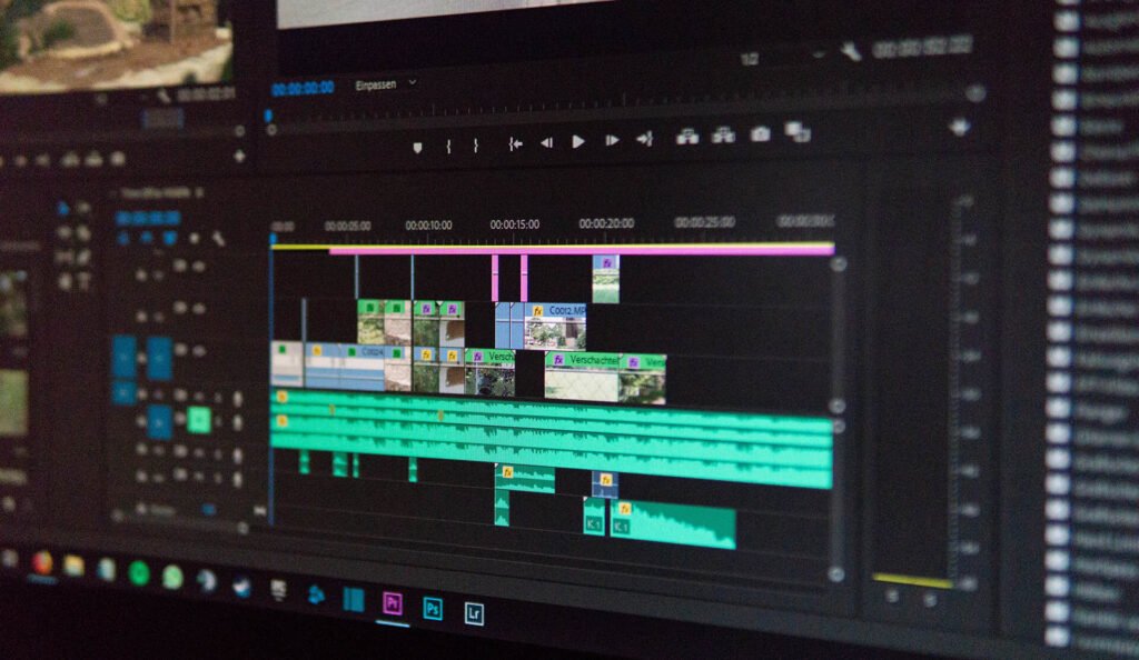 A behind-the-scenes look at post-production software being used to edit a video - video production services