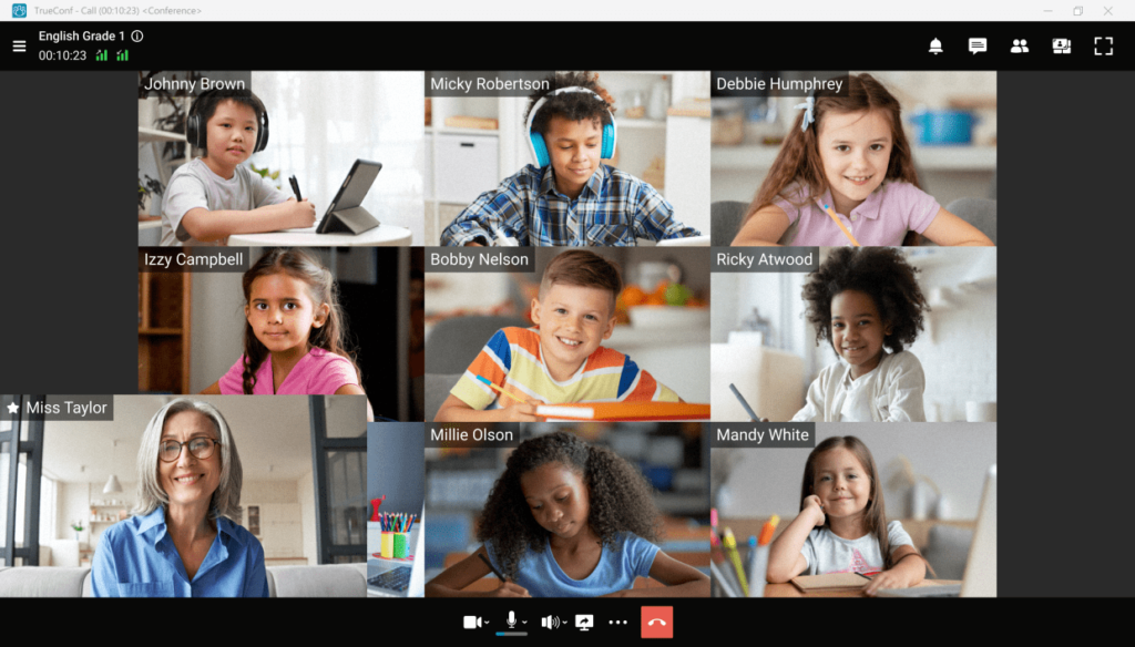 A screenshot of an online classroom or a teacher with a student on a video call - part time work from home jobs