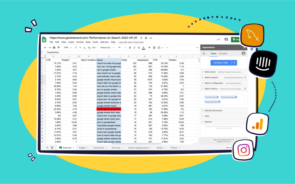 A snapshot of a spreadsheet with data being entered - remote data entry jobs