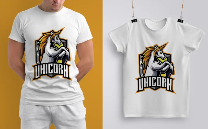 A design mockup of a t-shirt or someone creating a graphic design - best online business ideas