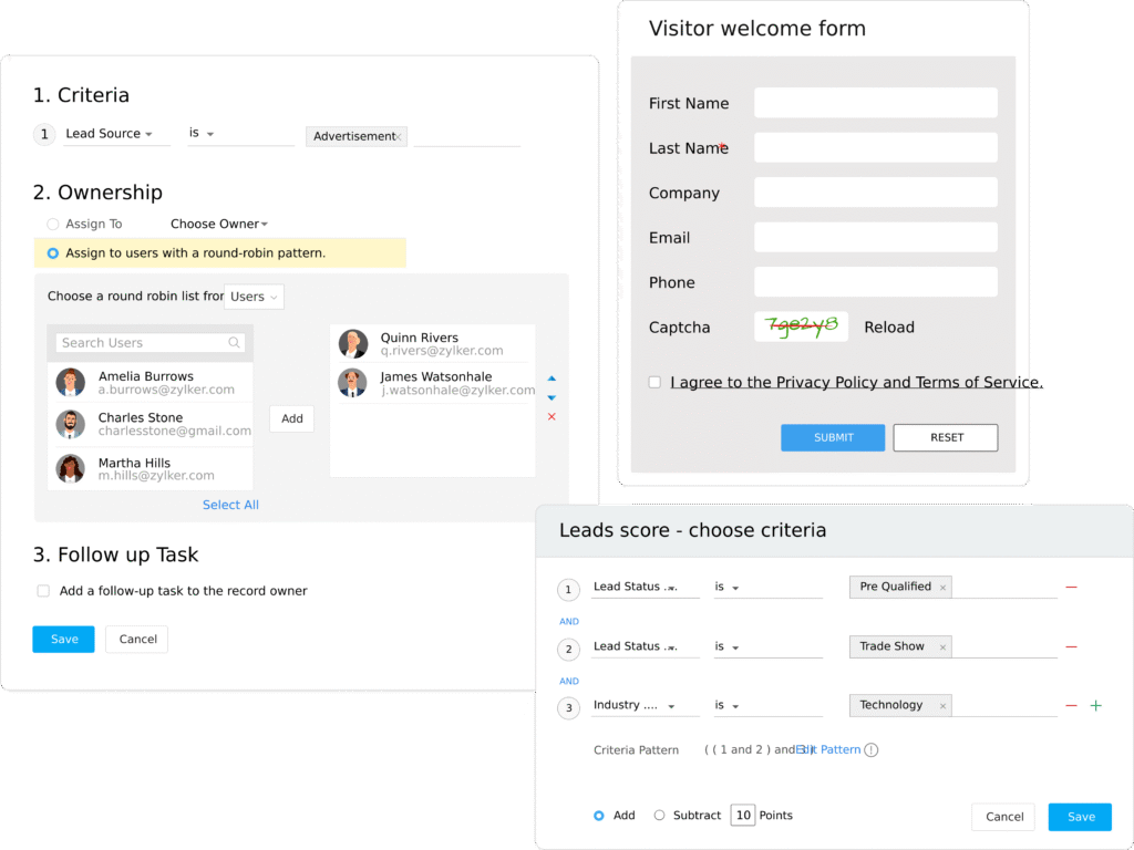 Screenshot of Zoho CRM pipeline view - popular CRM software