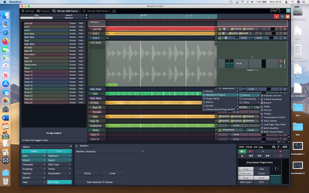 DAW software interface with audio waveforms - make passive income