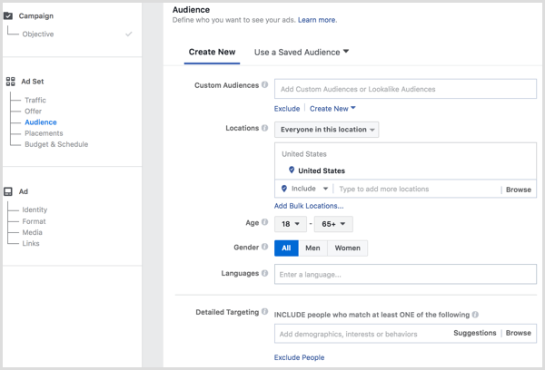 Screenshot of Audience Manager showing Custom and Lookalike audiences - facebooks business manager