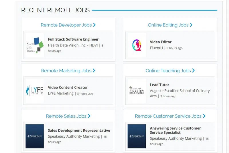 A screenshot or visual of a job search platform with “remote customer service” in the search bar -  remote customer service jobs