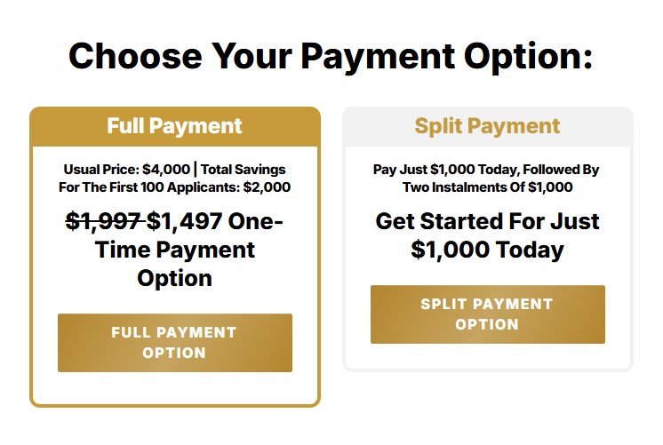 7 Figure Accelerator Payment Options