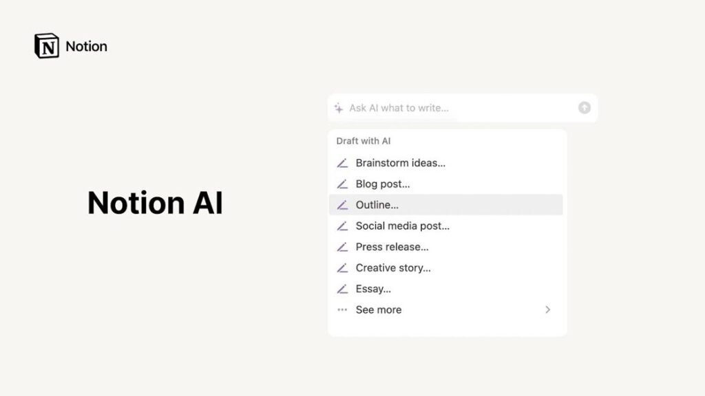 Notion AI platform interface