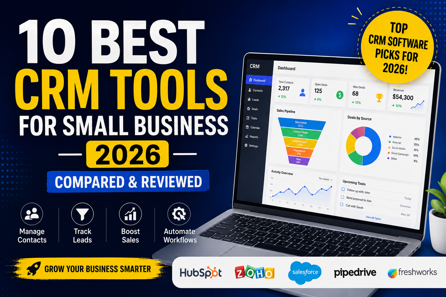 You are currently viewing 10 Best CRM Tools for Small Business in 2026 (Compared & Reviewed)