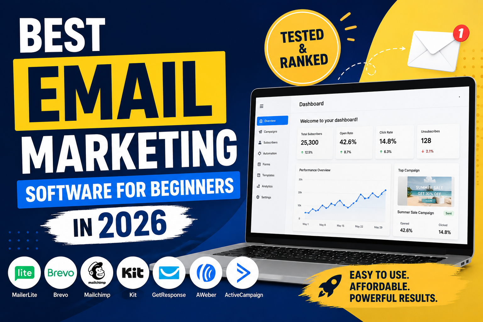 You are currently viewing Best Email Marketing Software for Beginners in 2026 (Tested & Ranked)
