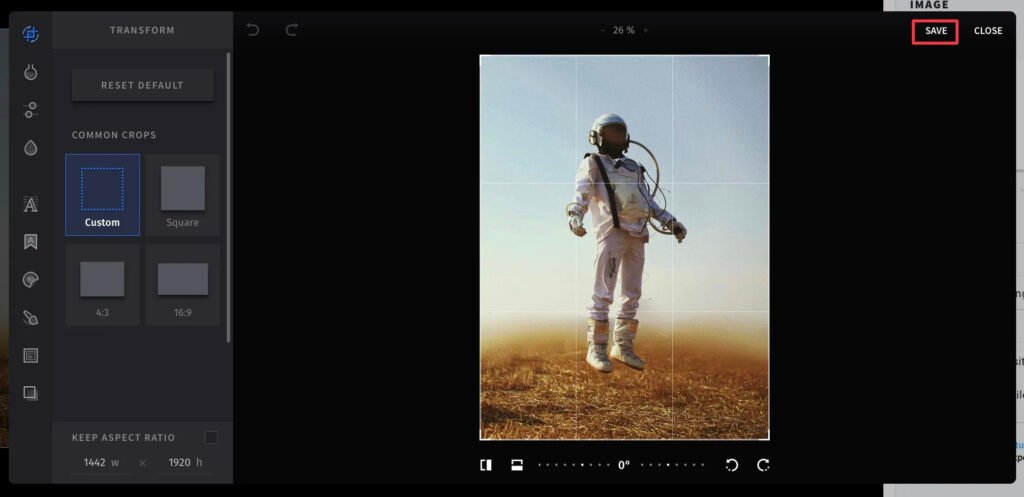 GetResponse landing page editor.