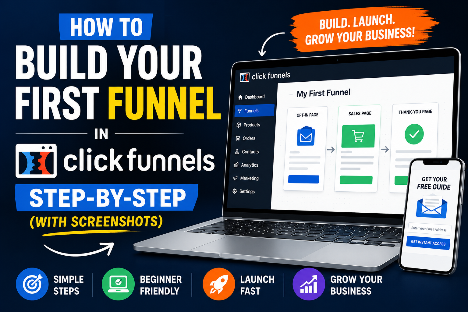 You are currently viewing How to Build Your First Funnel in ClickFunnels: Step-by-Step (With Screenshots)