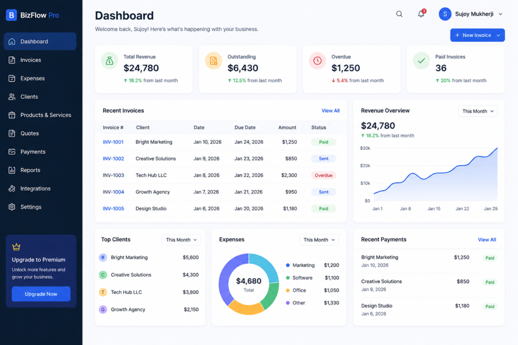 small business accounting and invoicing software.