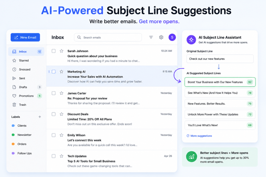 AI email marketing subject line suggestion