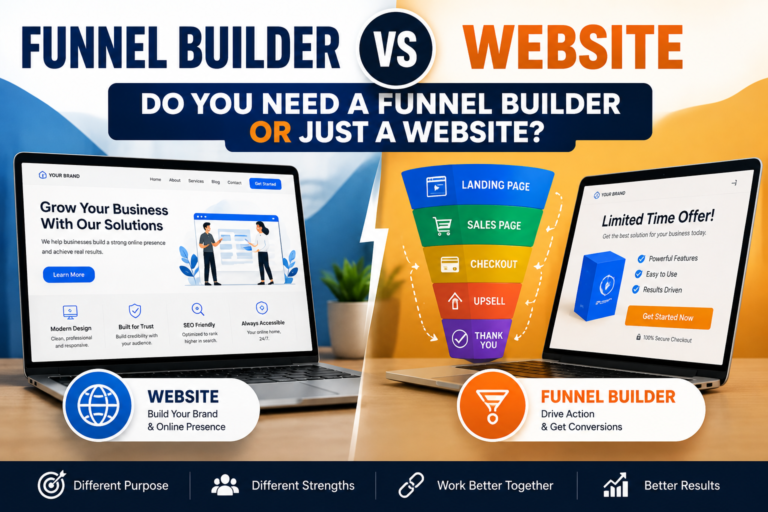 Funnel Builder vs Website: Do You Need a Funnel Builder or Just a Website?