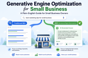 Read more about the article What Is Generative Engine Optimization for Small Business? A Plain-English Guide for Small Business Owners