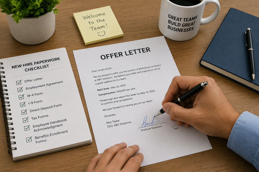 new hire paperwork checklist for small business