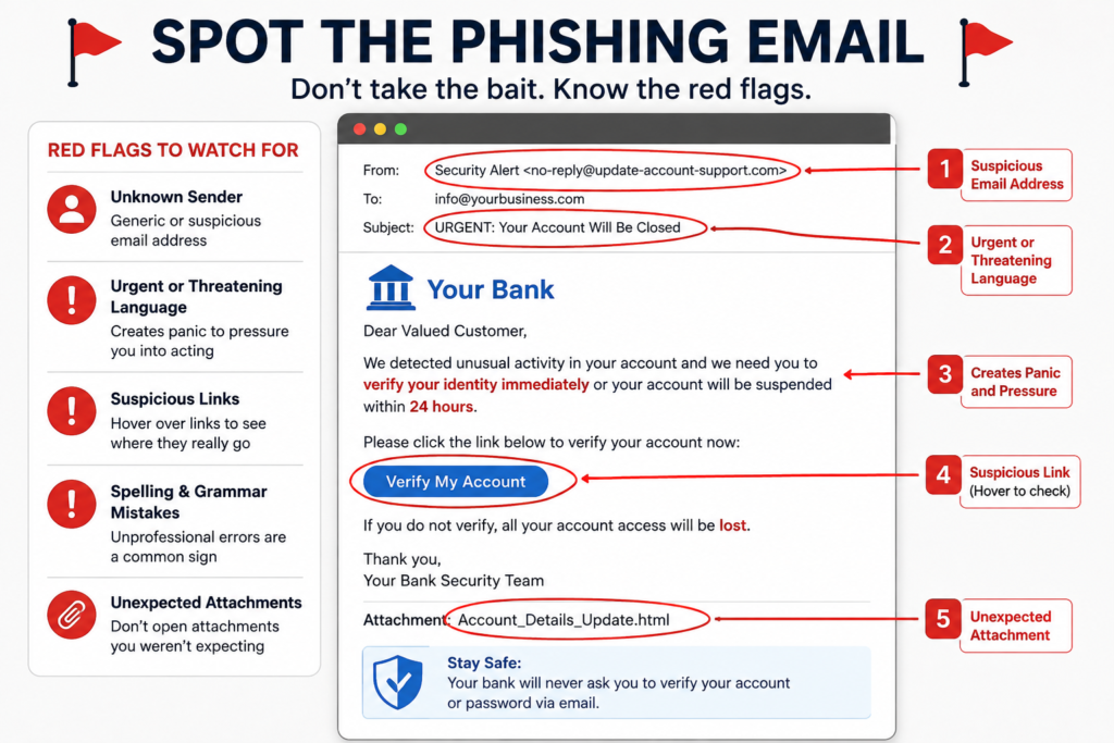 phishing email example small business cybersecurity
