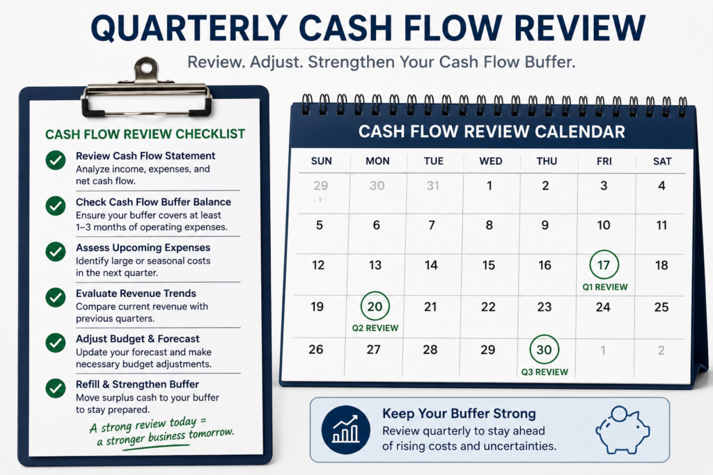 quarterly cash flow buffer review checklist