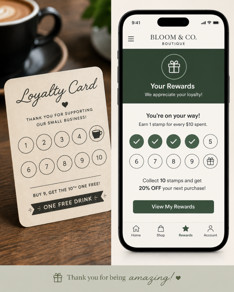 small business loyalty program example.