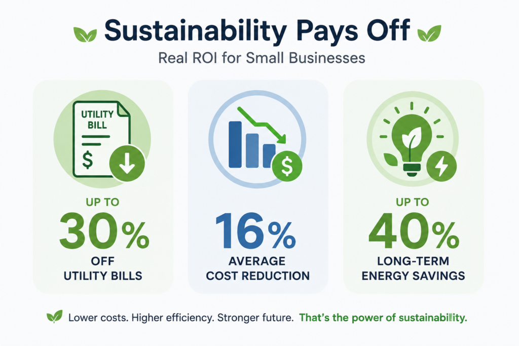 small business sustainability ROI statistics