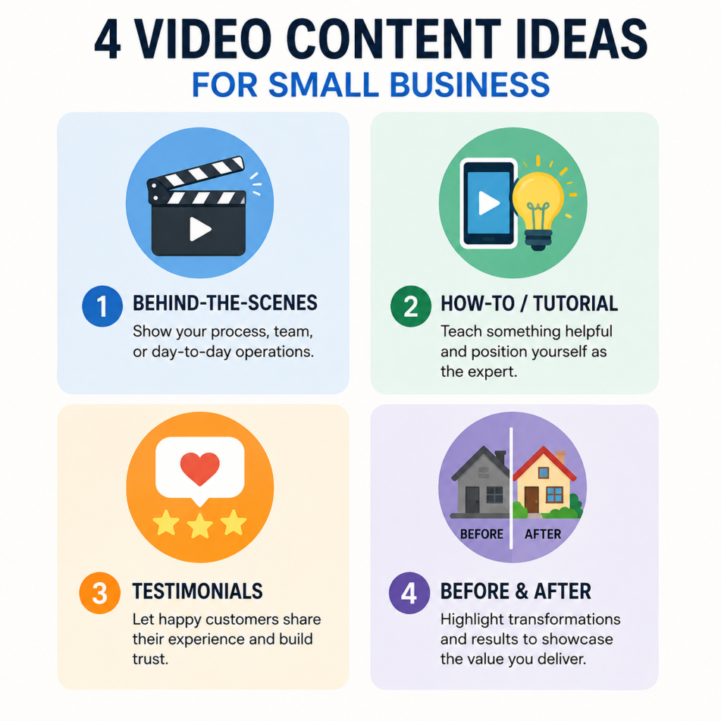 video content ideas for small business