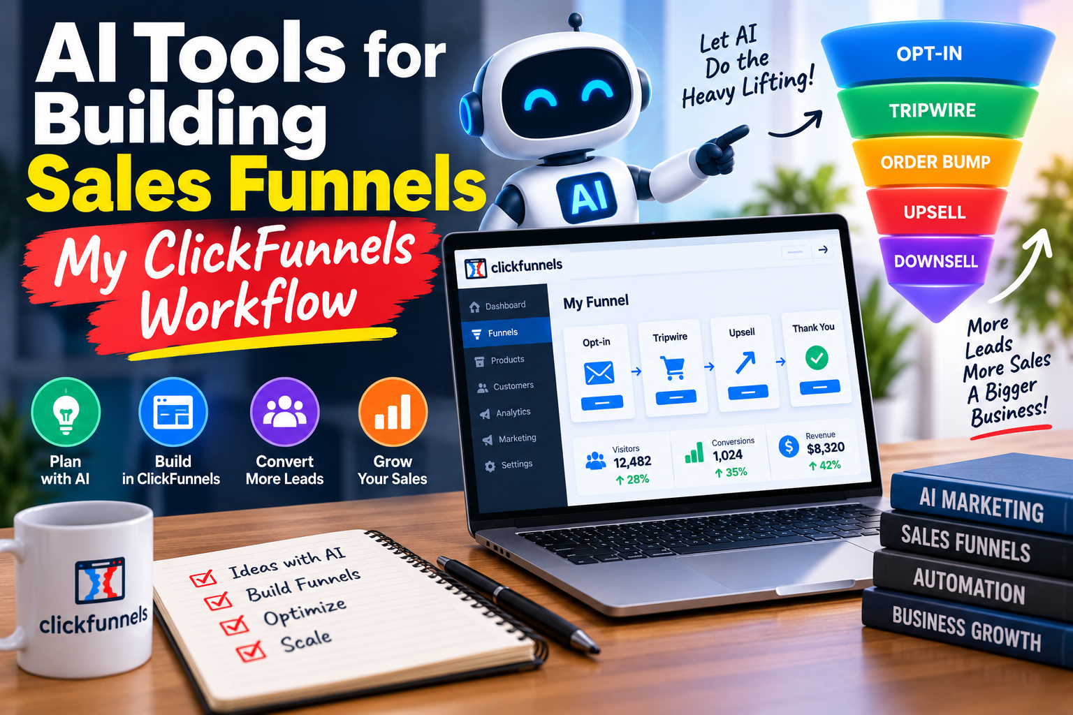 You are currently viewing AI Tools for Building Sales Funnels: My ClickFunnels Workflow