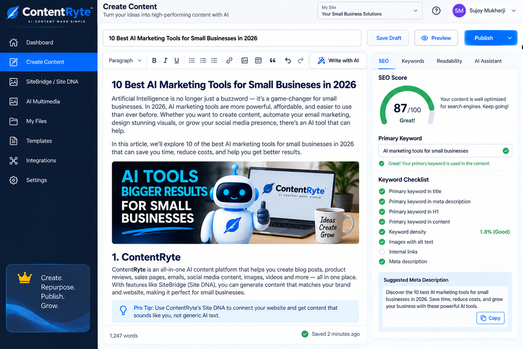ContentRyte AI generated article example