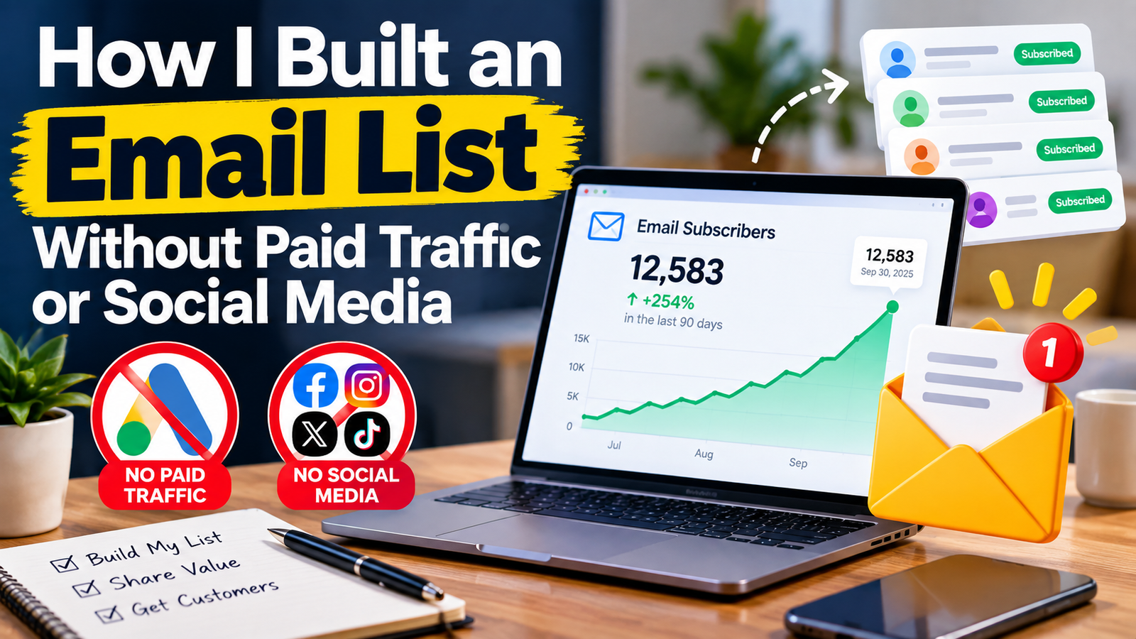 You are currently viewing How Did I Build an Email List Without Paid Traffic or Social Media