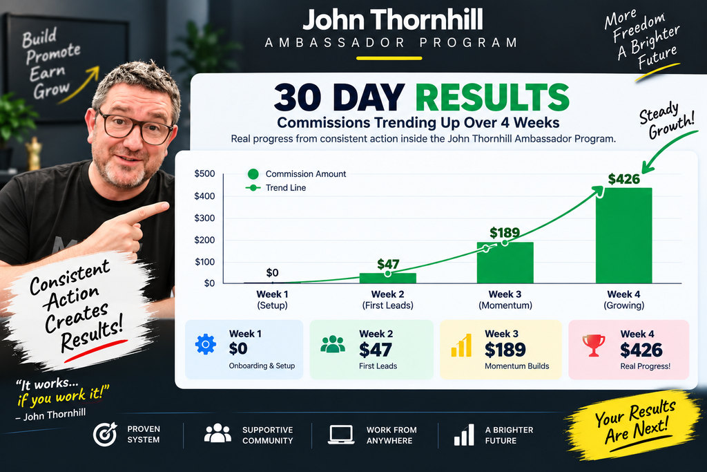 30 day results John Thornhill Ambassador Program