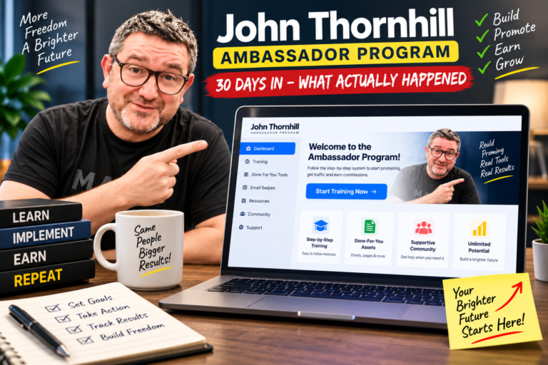 John Thornhill Ambassador Program dashboard overview