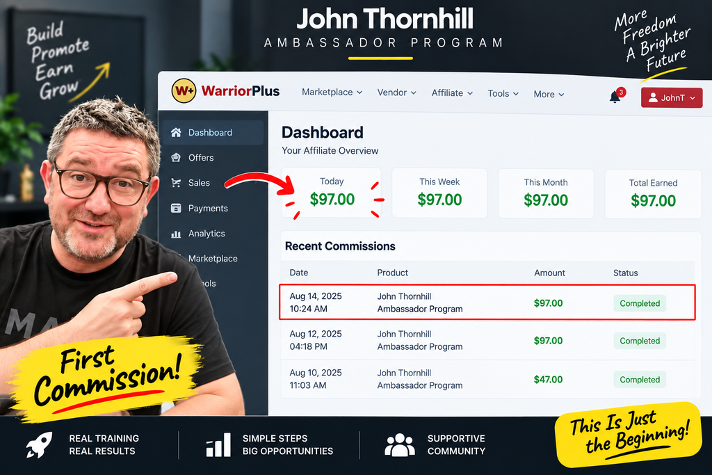 first commission John Thornhill Ambassador Program