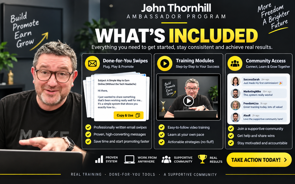 what's included in John Thornhill Ambassador Program