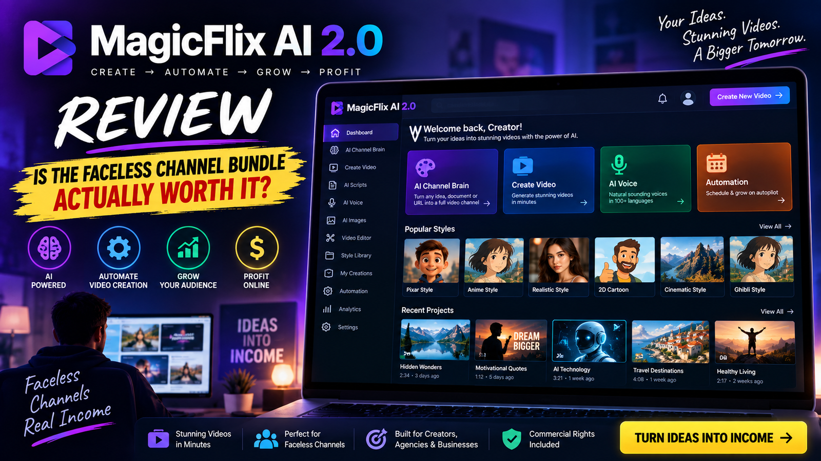 You are currently viewing MagicFlix AI 2.0 Review: Is the Faceless Channel Bundle Actually Worth It?