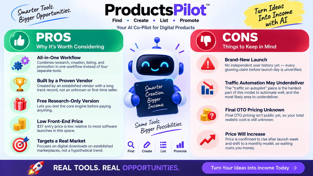ProductsPilot pros and cons summary