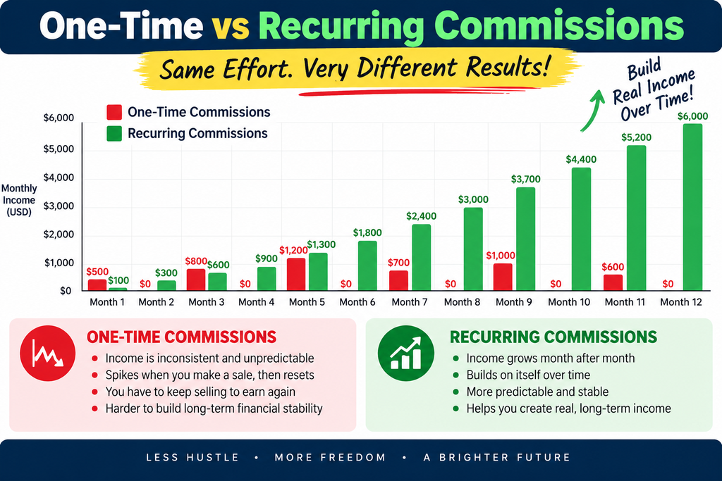 recurring commission income growth over time