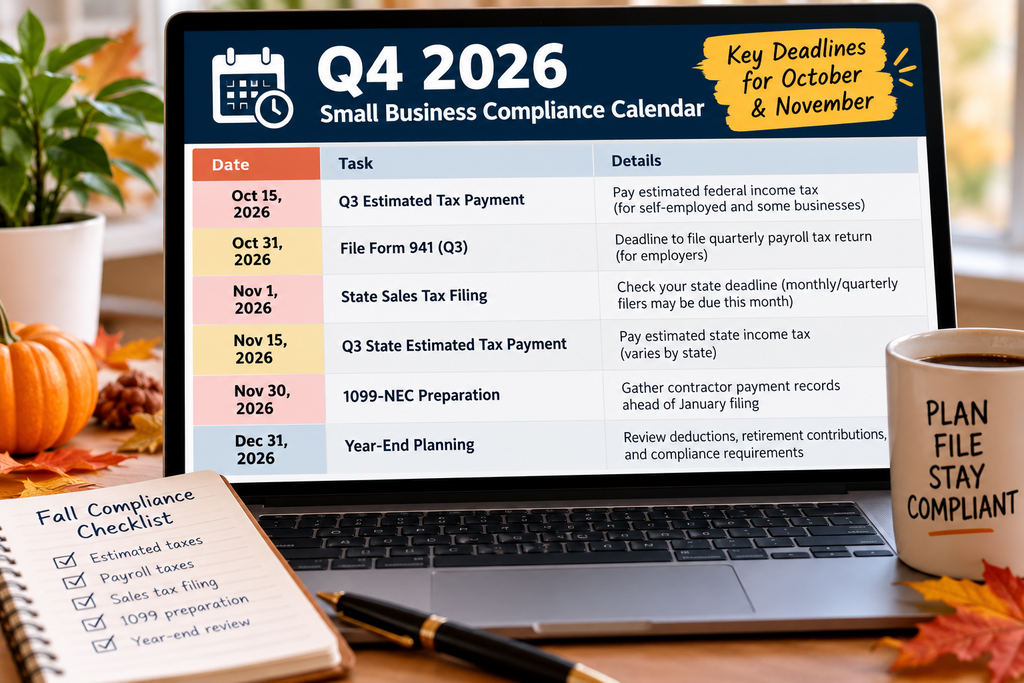 Q4 business tax filing deadlines 2026