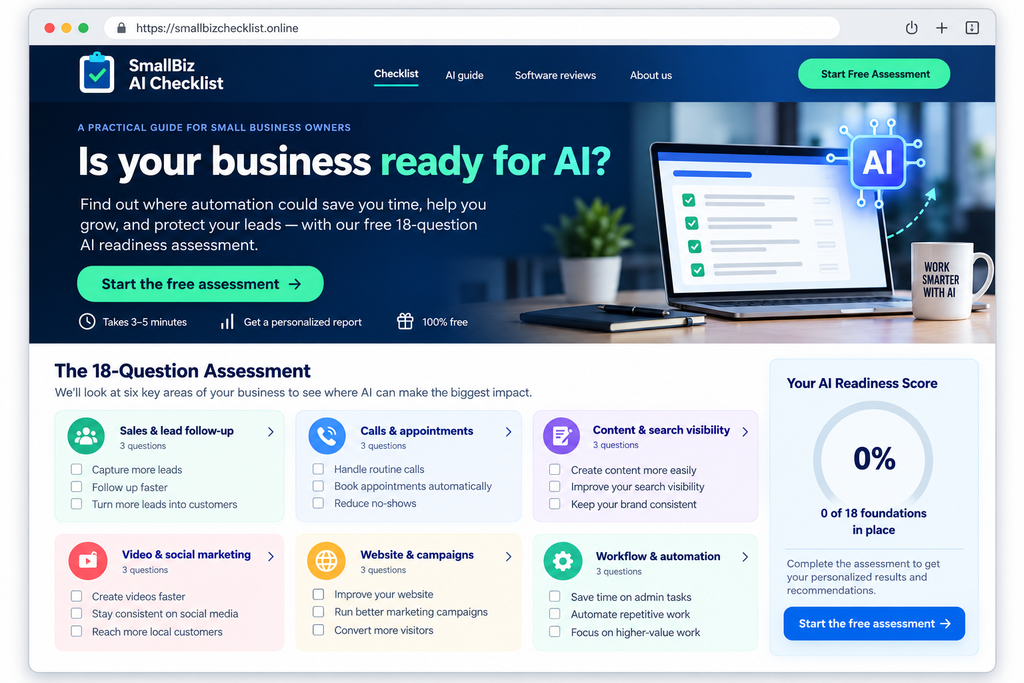 SmallBiz AI Checklist for small business owners