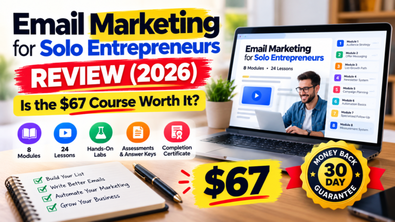 Email Marketing for Solo Entrepreneurs Review (2026): Is the $67 Course Worth It?