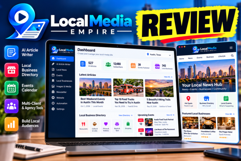 Local Media Empire Review dashboard screenshot